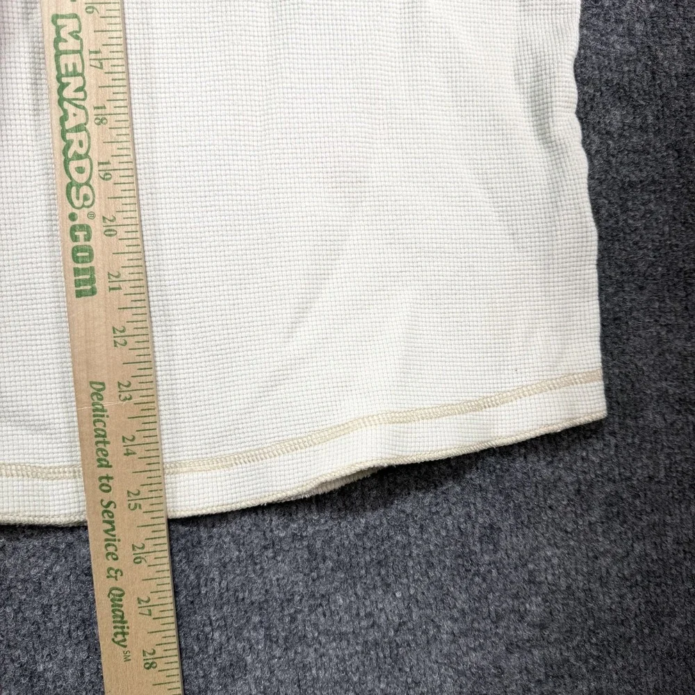 Abercrombie & Fitch Waffle Knit Thermal Sweater Mens Medium White Muscle VTG Y2K